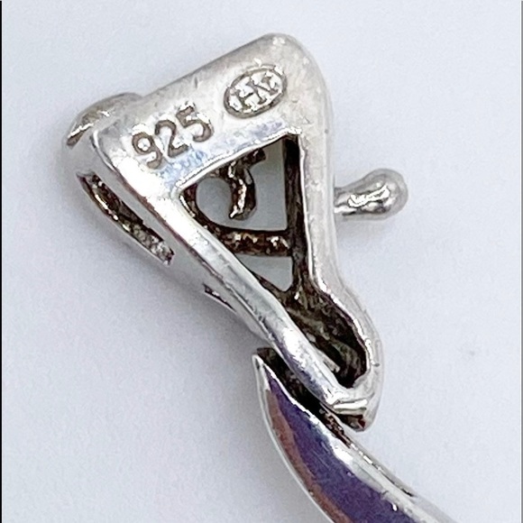 Vintage Heng Ngai Sterling Silver Genuine Diamonds Hearts Link Bracelet - Picture 8 of 10